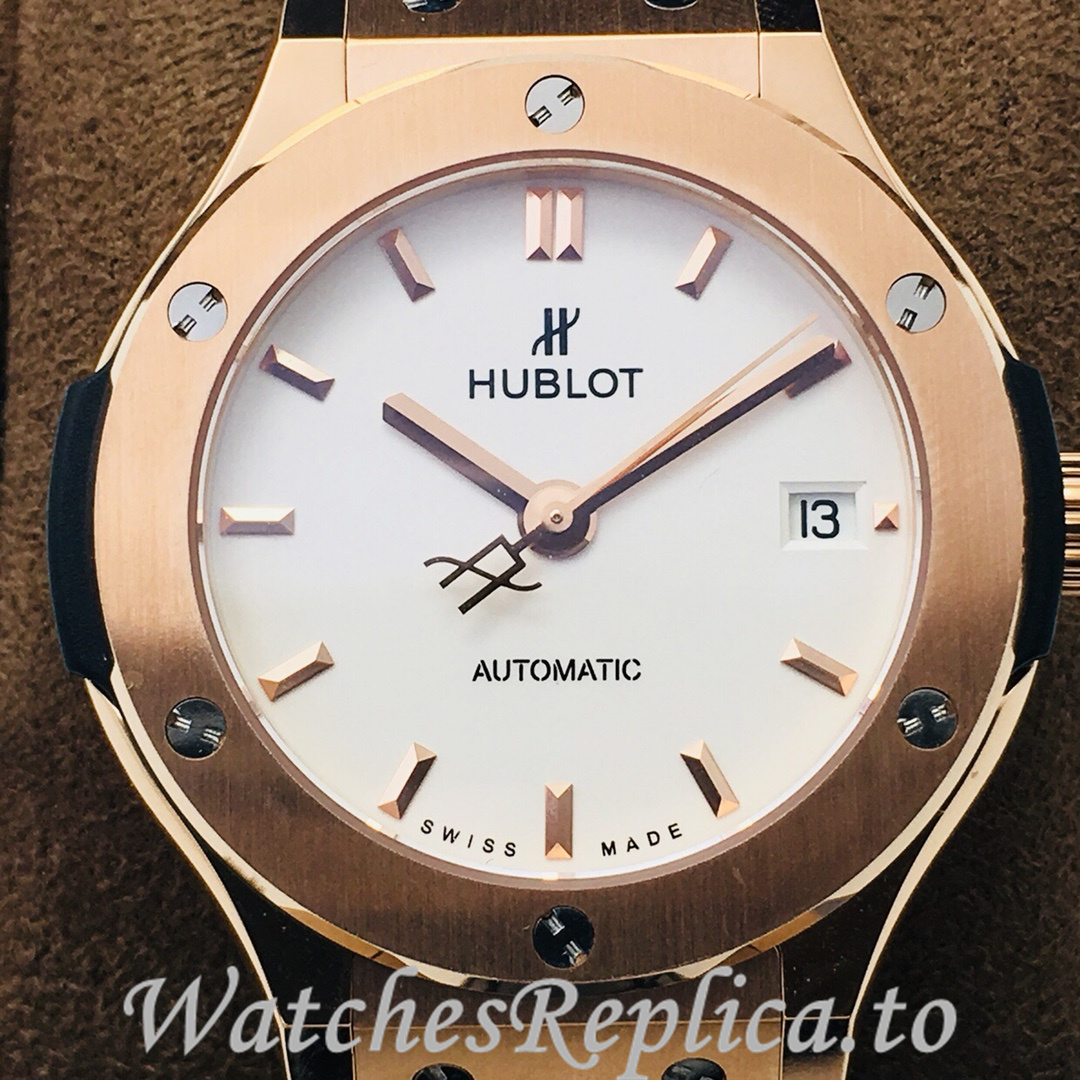 Hublot Replica Classic-Fusion-Series Leather strap 38MM Swiss - WatchesReplica.is