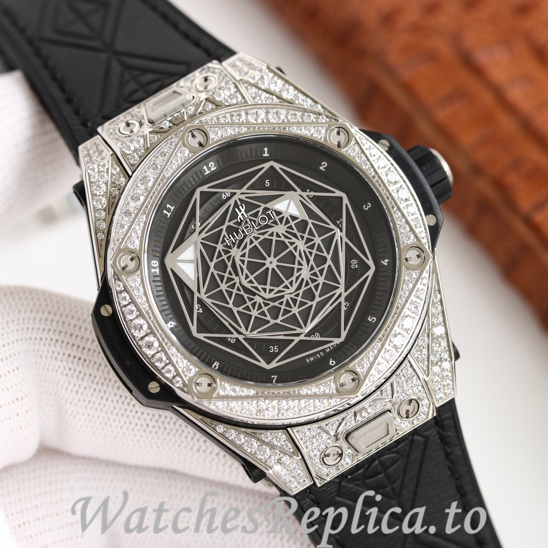Hublot Replica Big Bang Elemental Material Chronograph v2 Rubber strap 45MM - WatchesReplica.is