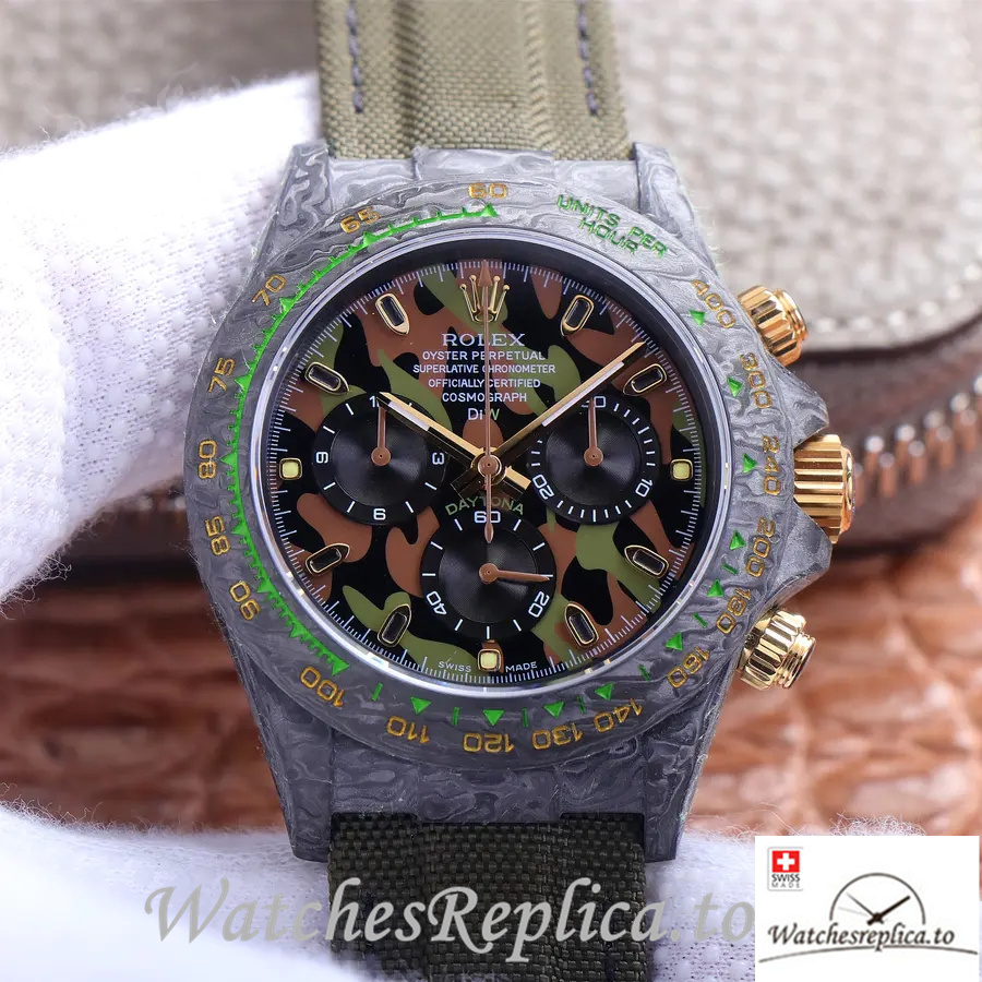 Swiss Rolex Daytona Replica Canvas strap 40MM - WatchesReplica.is