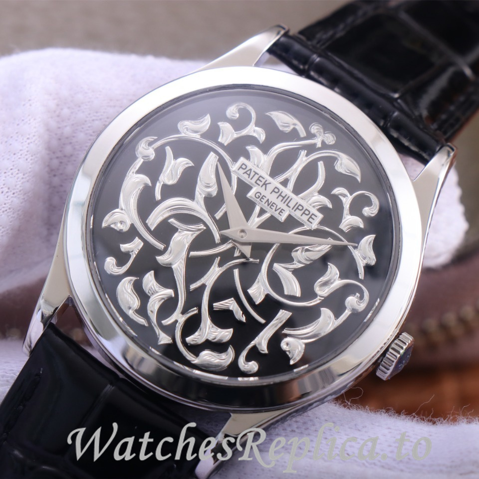 Patek Philippe Replica Calatrava 5088 Leather strap 38.6MM - WatchesReplica.is