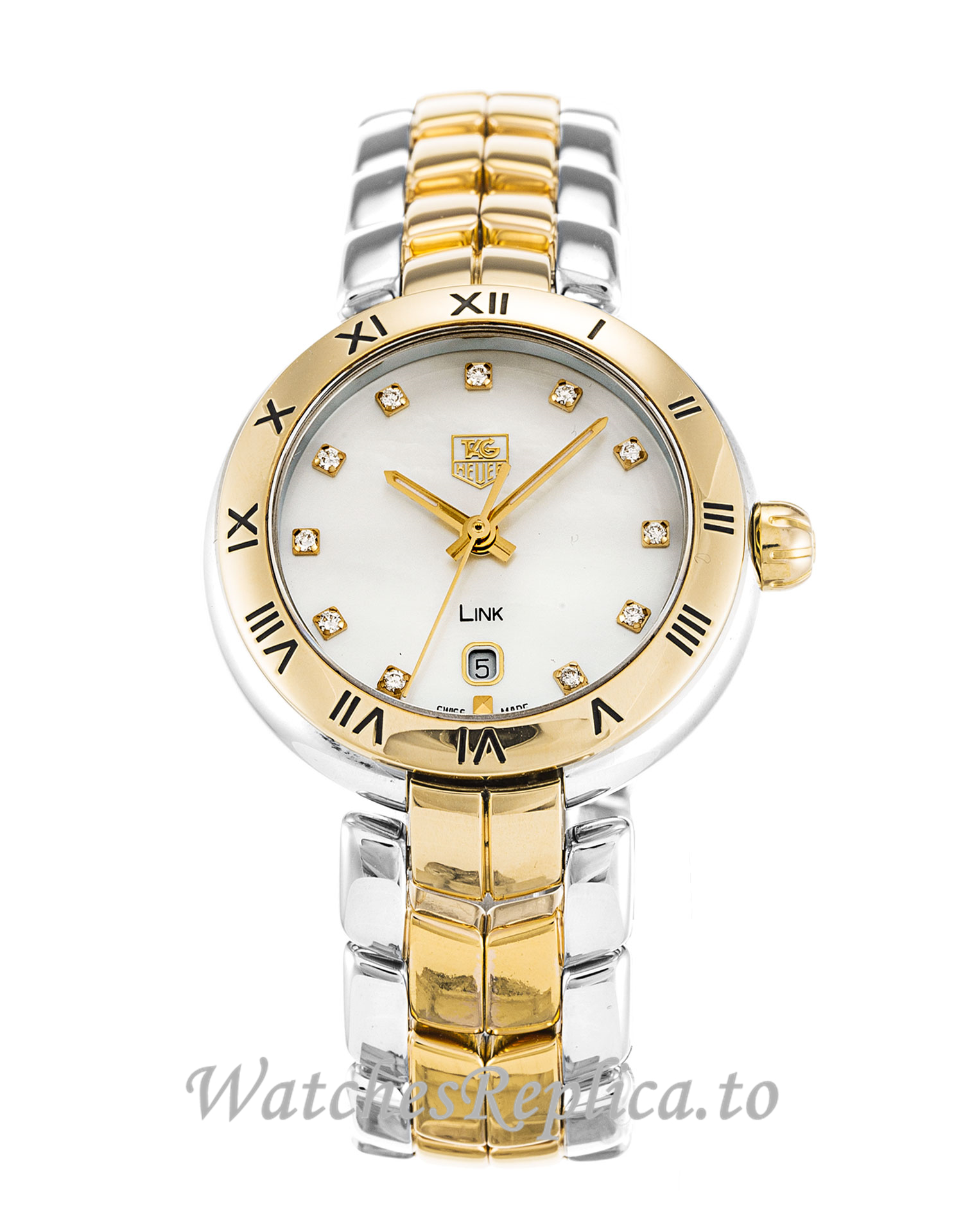 Tag Heuer Link Mother of Pearl Silver Diamond Dial WAT1453.BB0960 27 MM - WatchesReplica.is