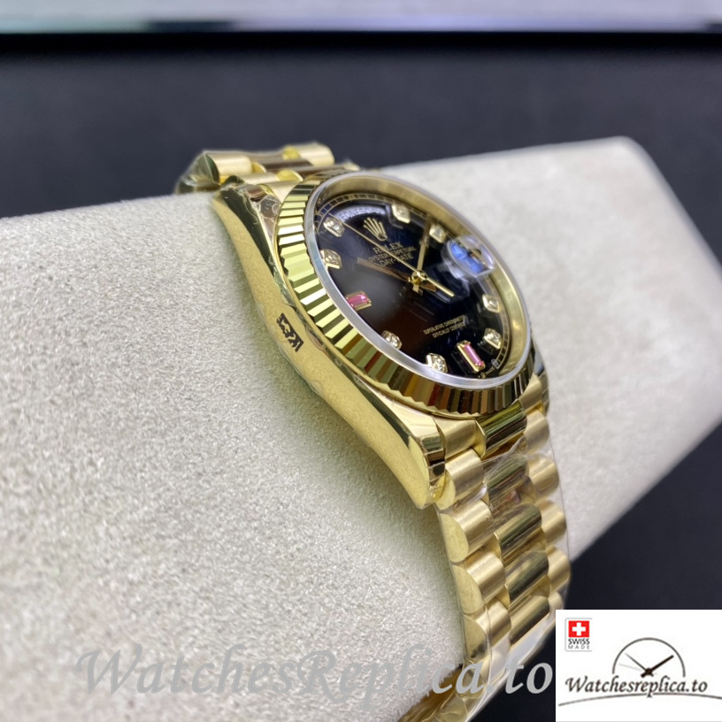 Swiss Rolex Datejust 126233 Replica Yellow Gold strap 36MM - WatchesReplica.is