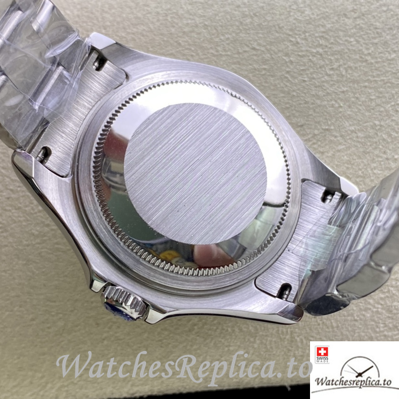 Swiss Rolex Yacht Master Replica Stainless steel strap 34MM Ladies Grey Dial - WatchesReplica.is