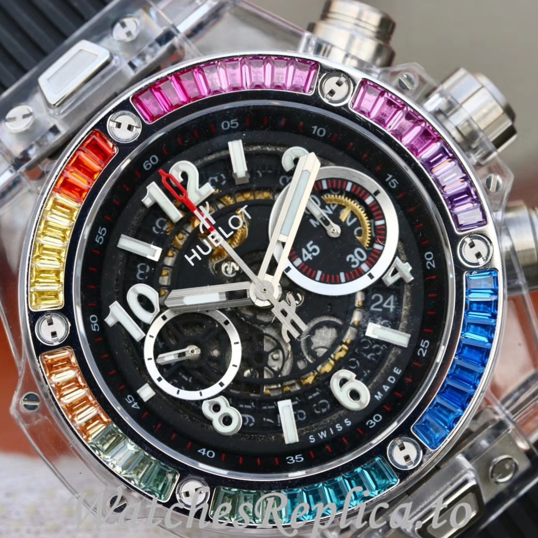 Hublot Replica 411.JX.4802.RT Rubber strap 45MM - WatchesReplica.is