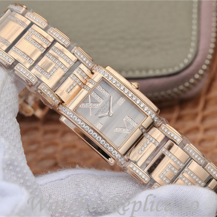 Patek Philippe Replica Twenty-4 4909 Rose Gold strap 26.3MM - WatchesReplica.is