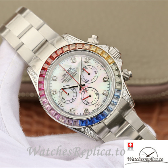 Swiss Rolex Daytona Replica 116598RBOW Stainless steel strap 40MM - WatchesReplica.is