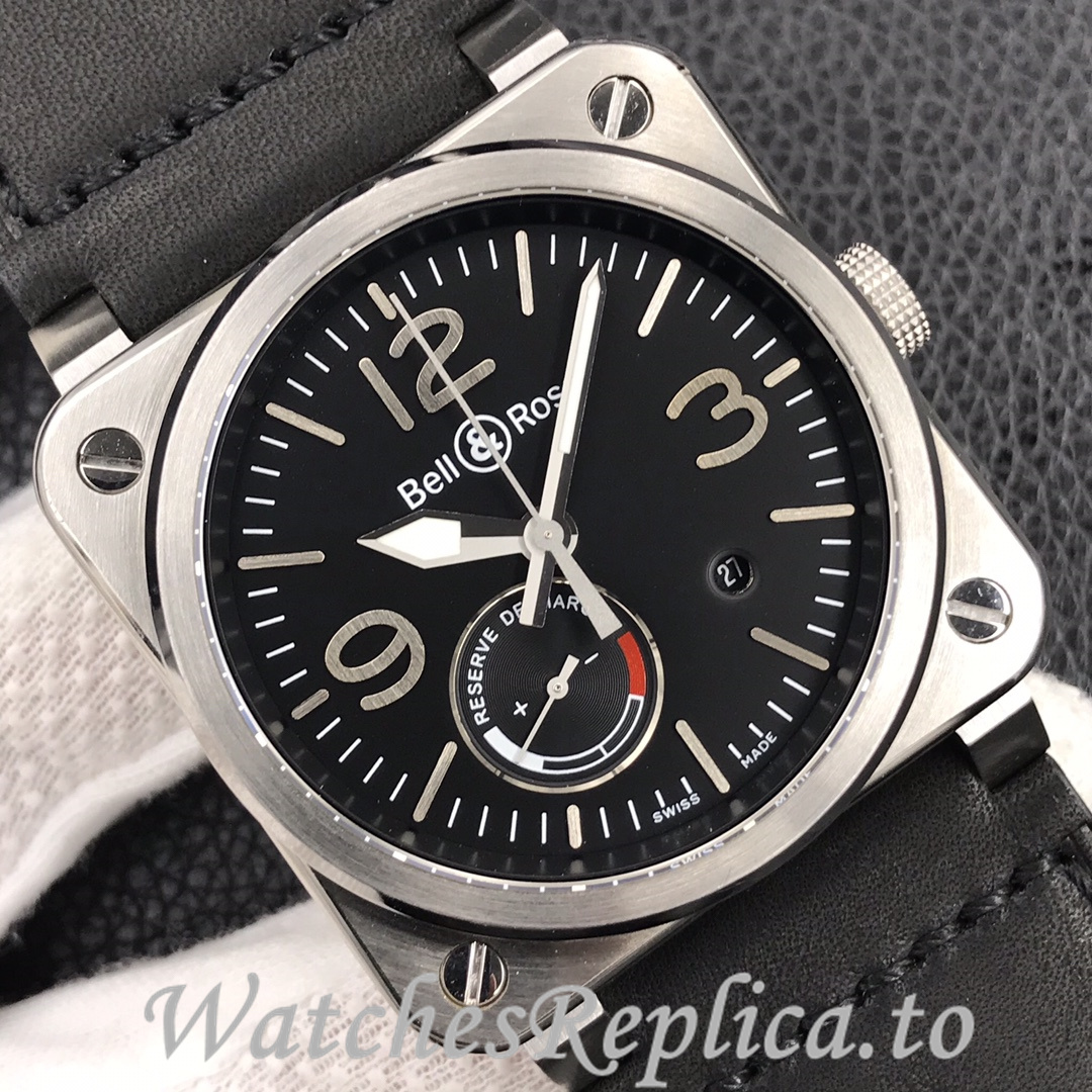 Bell Ross Replica BR 03 BR0392-CAMO-CE/SRB Leather strap 42MM - WatchesReplica.is