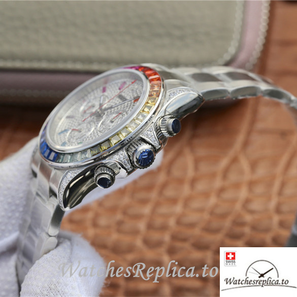 Swiss Rolex Daytona Replica 116598RBOW Stainless steel strap 40MM - WatchesReplica.is