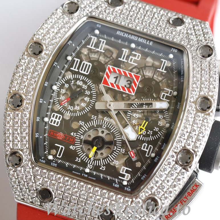 Richard Mille Replica RM011 Rubber strap 50MM - WatchesReplica.is