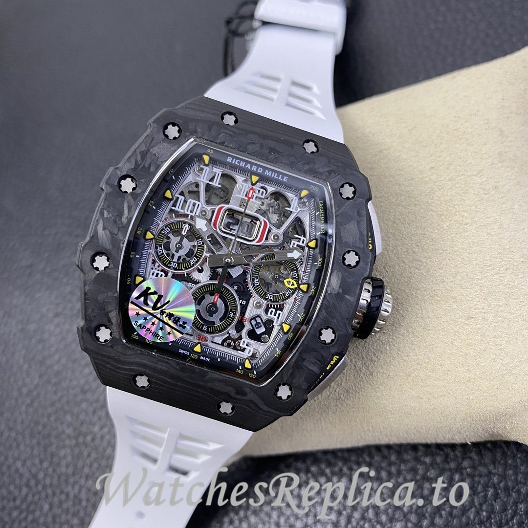 Richard Mille Replica RM-011 Rubber strap 50MM - WatchesReplica.is