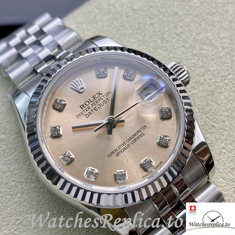 Swiss Rolex Datejust Replica 178384 Stainless steel strap 31MM Yellow Dial - WatchesReplica.is