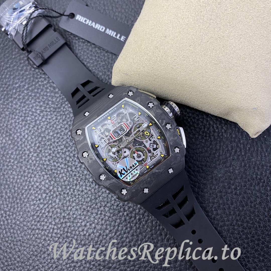 Richard Mille Replica RM-011 Rubber strap 50MM - WatchesReplica.is
