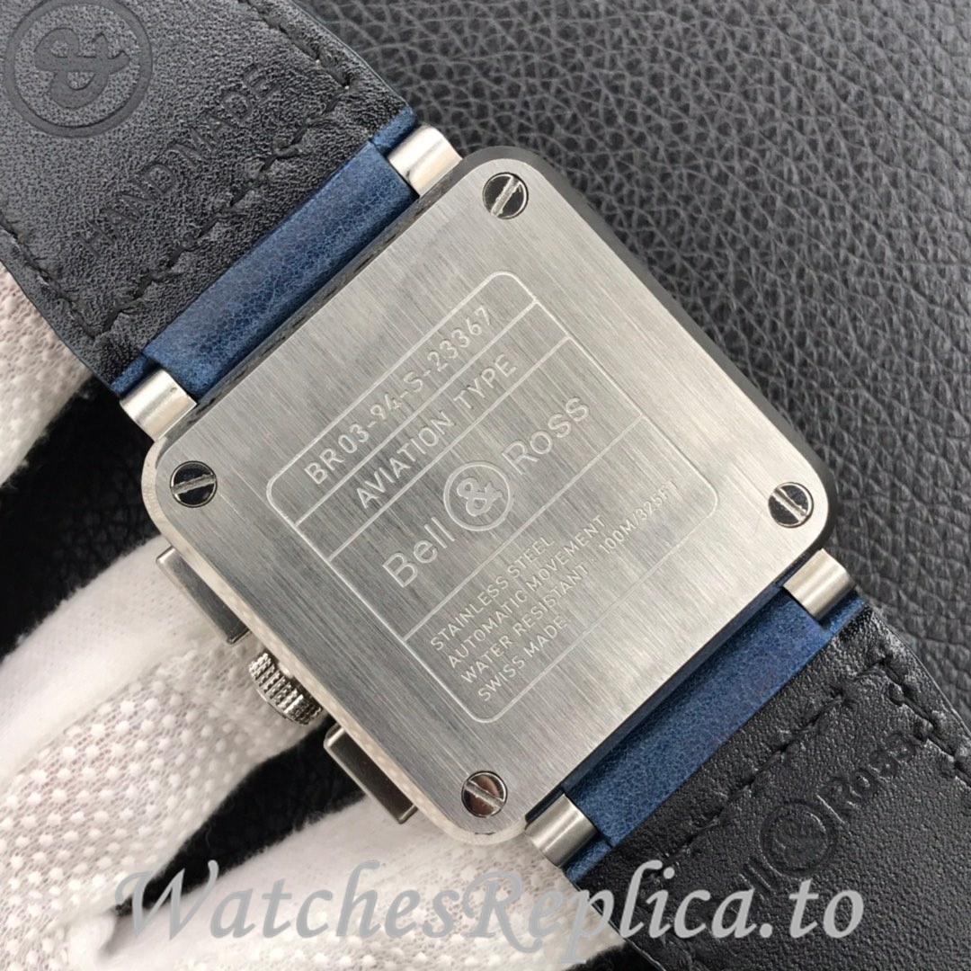 Bell Ross Replica BR 03 BR03-94 Leather strap 42MM - WatchesReplica.is
