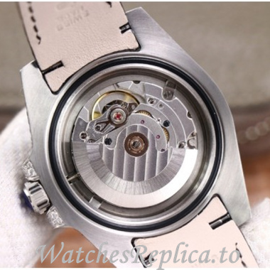 Swiss Rolex Submariner Replica Leather strap 40MM - WatchesReplica.is