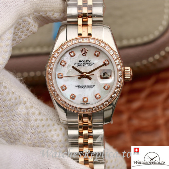 Swiss Rolex Datejust 279381RBR-0013 Stainless steel strap 28MM - WatchesReplica.is