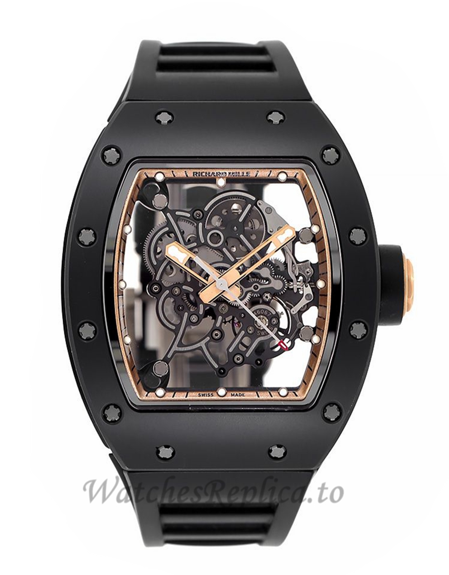 Richard Mille Replica RM055 Bubba Watson Asia Edition Black Ceramic 50MM Watch M05507006 - WatchesReplica.is