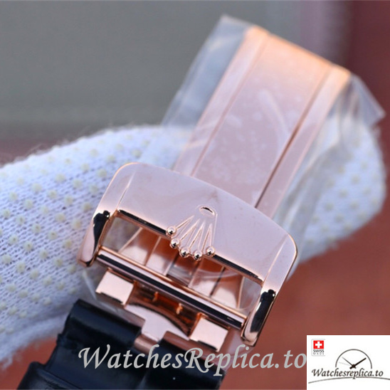 Swiss Rolex Day-Date Replica 118135 Leather strap 36MM - WatchesReplica.is