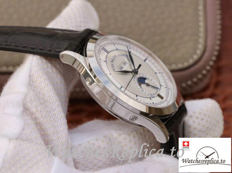 Swiss Patek Philippe Complications Annual Calendar Replica 5396G 001 Black Strap 42MM - WatchesReplica.is