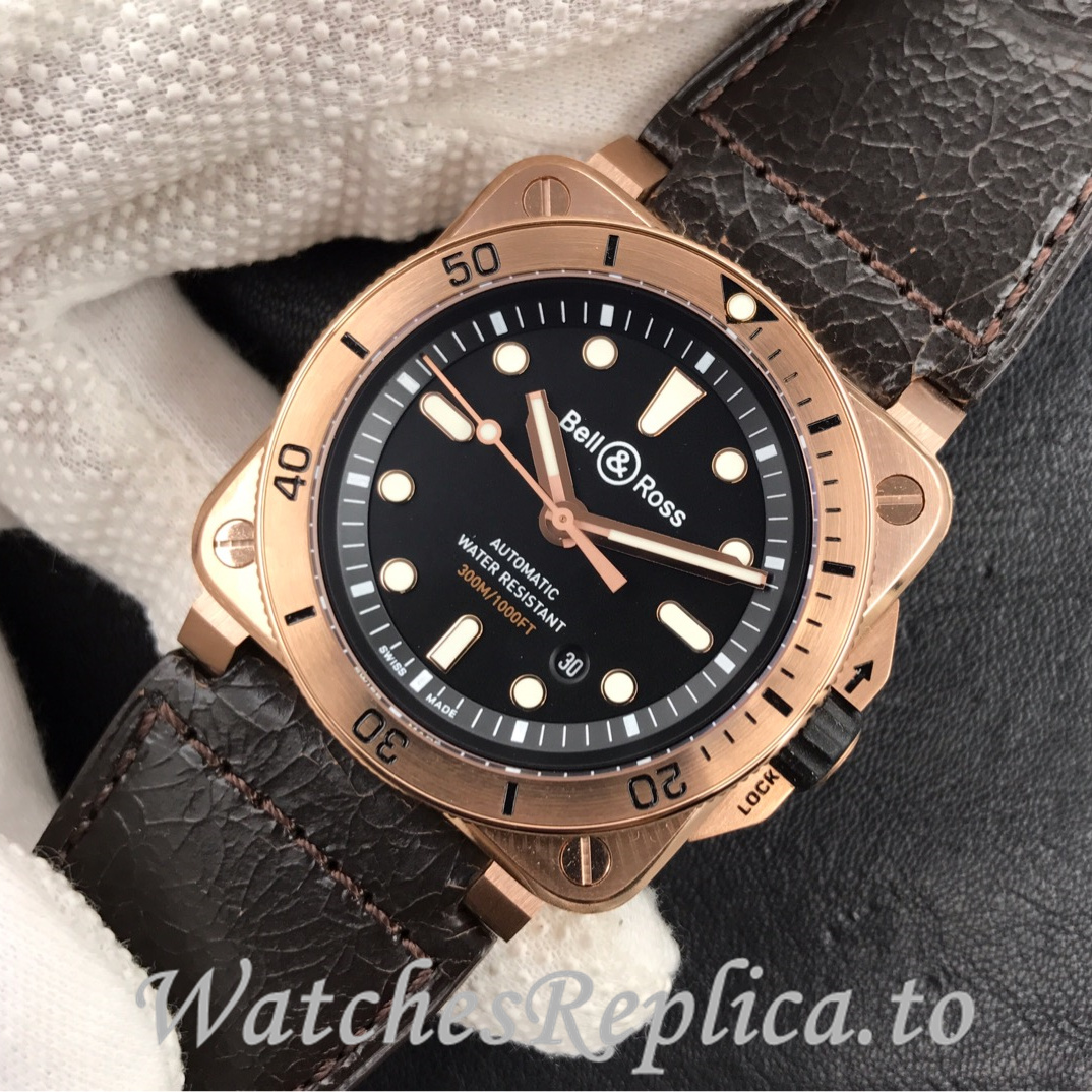 Bell Ross Replica BR 03 BR03-92 Leather strap 42MM - WatchesReplica.is