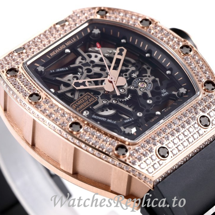 Richard Mille Replica RM035 Rubber strap 50MM - WatchesReplica.is