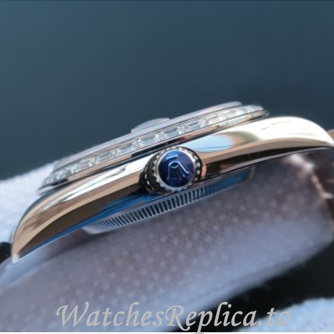 Swiss Rolex Day Date Replica 218399 White Gold strap 41MM - WatchesReplica.is