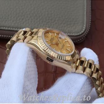 Swiss Rolex Datejust Replica 178278 Yellow Gold strap 31MM - WatchesReplica.is