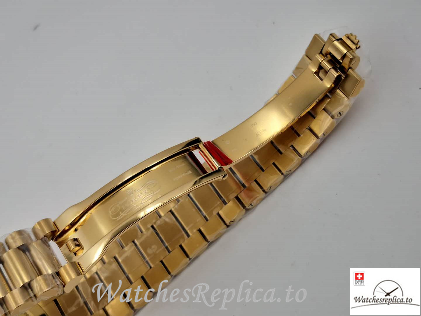Swiss Rolex Day Date Replica 228235 005 Yellow Gold Strap 40MM - WatchesReplica.is