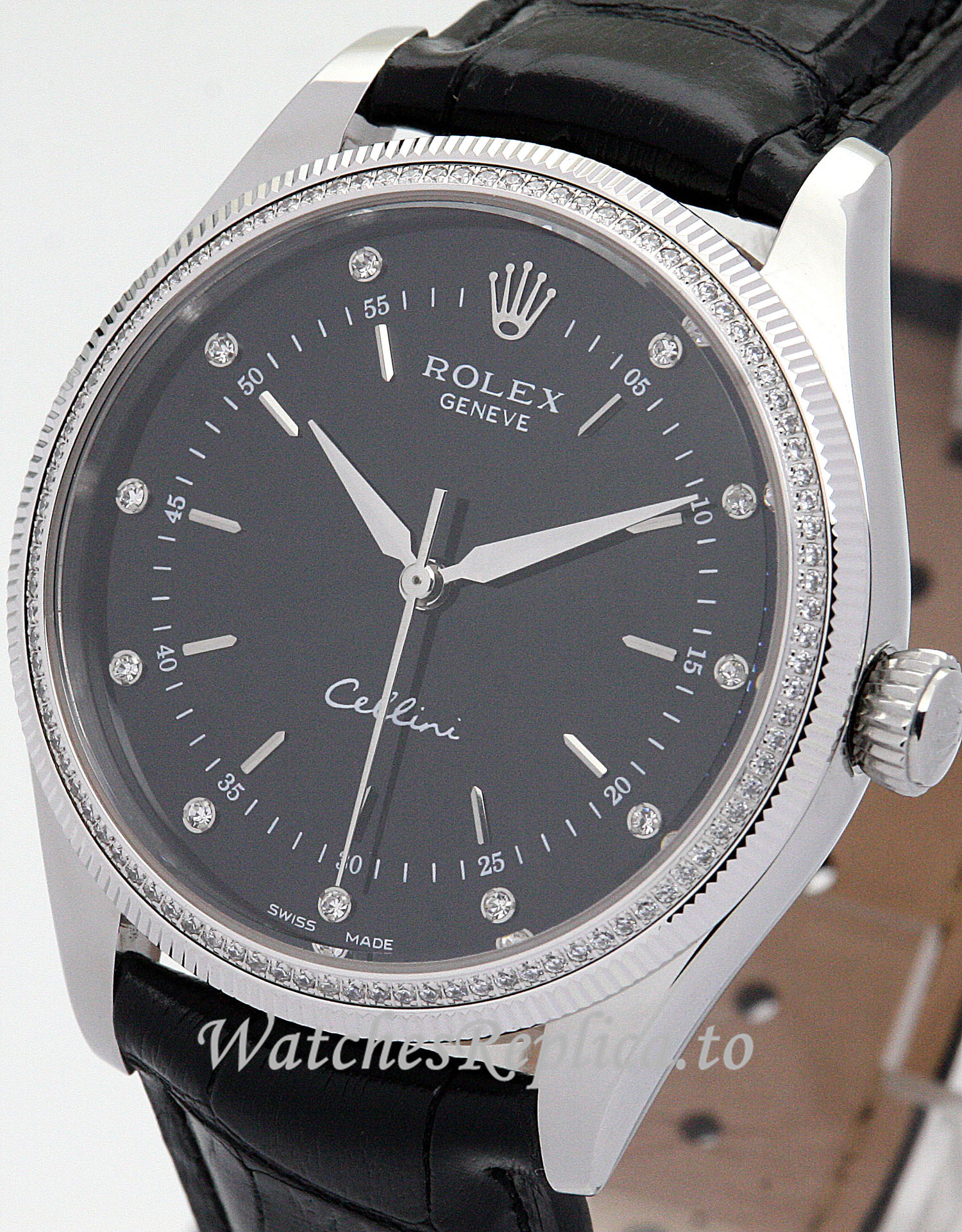 Rolex Cellini Black Dial 4233/8 39 MM - WatchesReplica.is