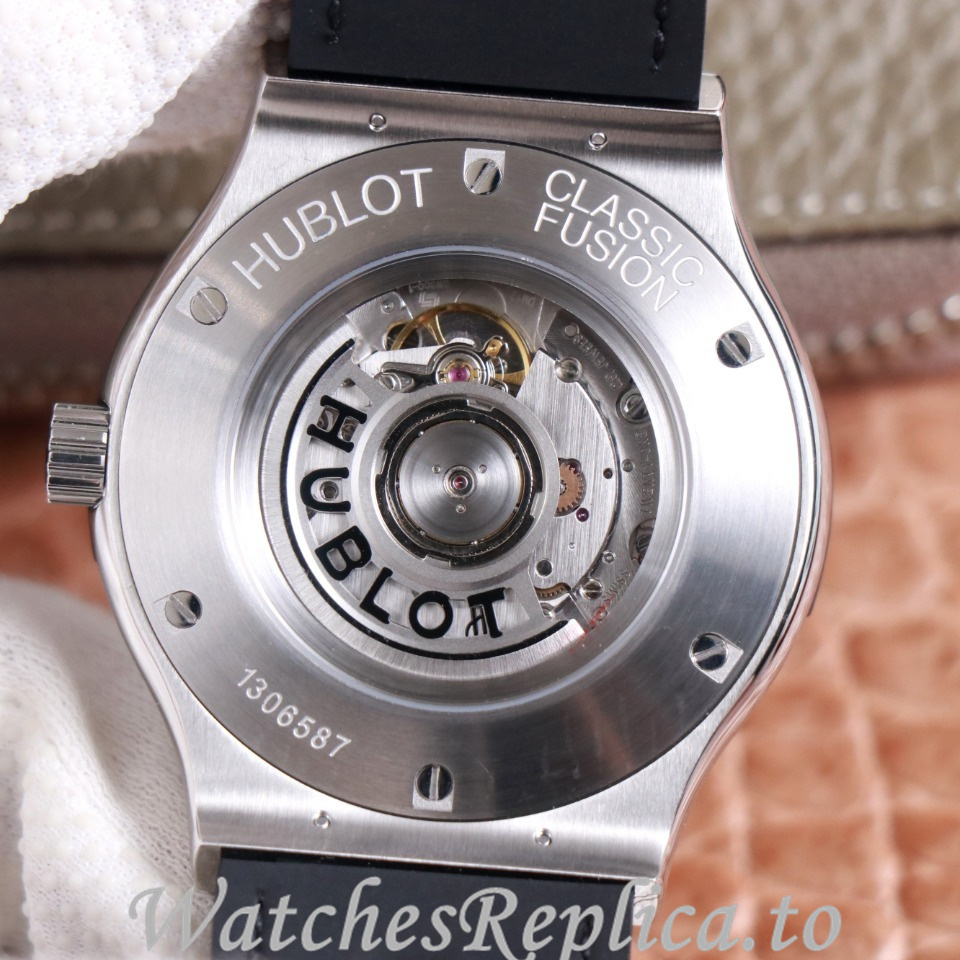 Hublot Replica Full drill series Leather strap 45MM - WatchesReplica.is
