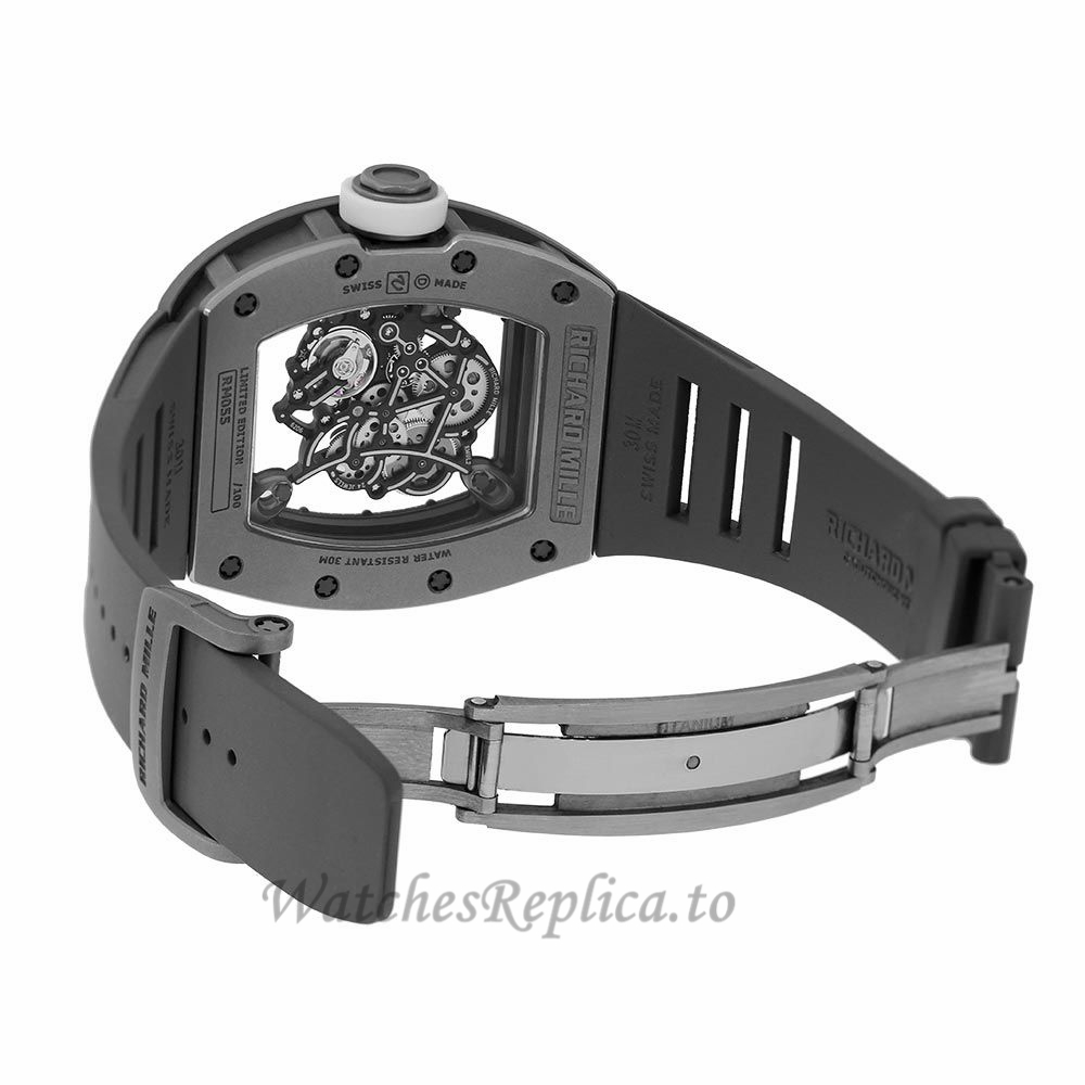 Richard Mille Replica RM055 Bubba Watson Grey Edition Titanium 50MM Watch M05505993 - WatchesReplica.is