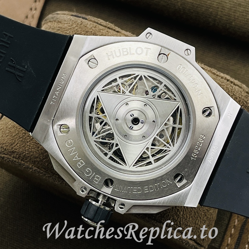 Hublot Replica Big Bang Sang Bleu II Rubber strap 45MM - WatchesReplica.is