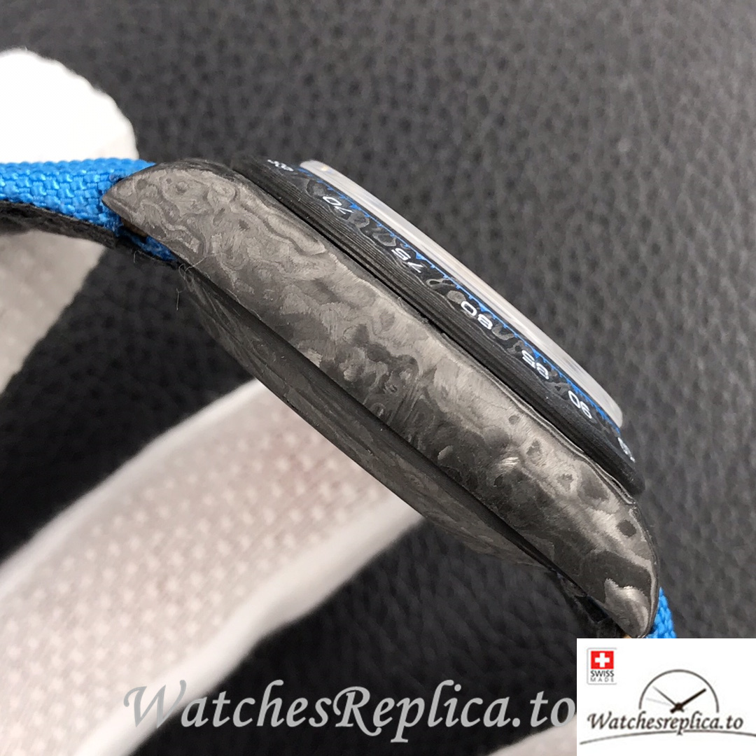 Swiss Rolex Daytona Replica Canvas strap 40MM Blue Dial - WatchesReplica.is