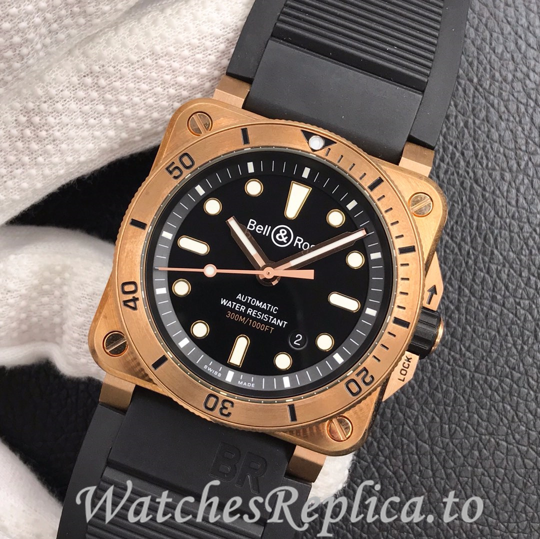 Bell Ross Replica BR 03 BR03-92 Rubber strap 42MM - WatchesReplica.is
