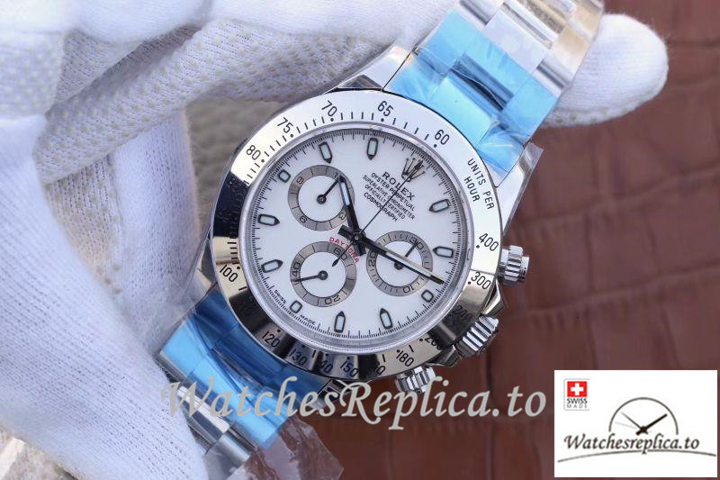Swiss Rolex Daytona Cosmograph Replica 116520 002 Silver Strap 40MM - WatchesReplica.is