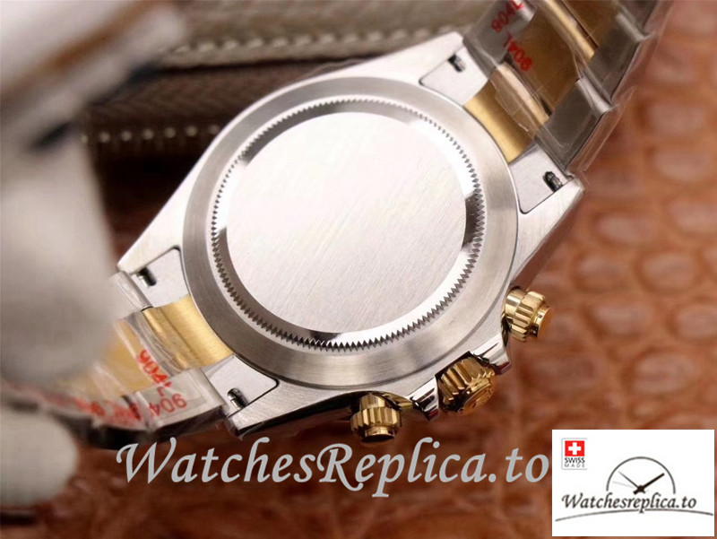 Swiss Rolex Daytona Cosmograph Replica M116503-0002 Gray And Gold Strap 40MM - WatchesReplica.is