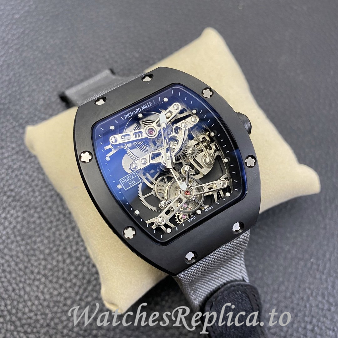 Richard Mille Replica RM027 Canvas strap 40MM - WatchesReplica.is