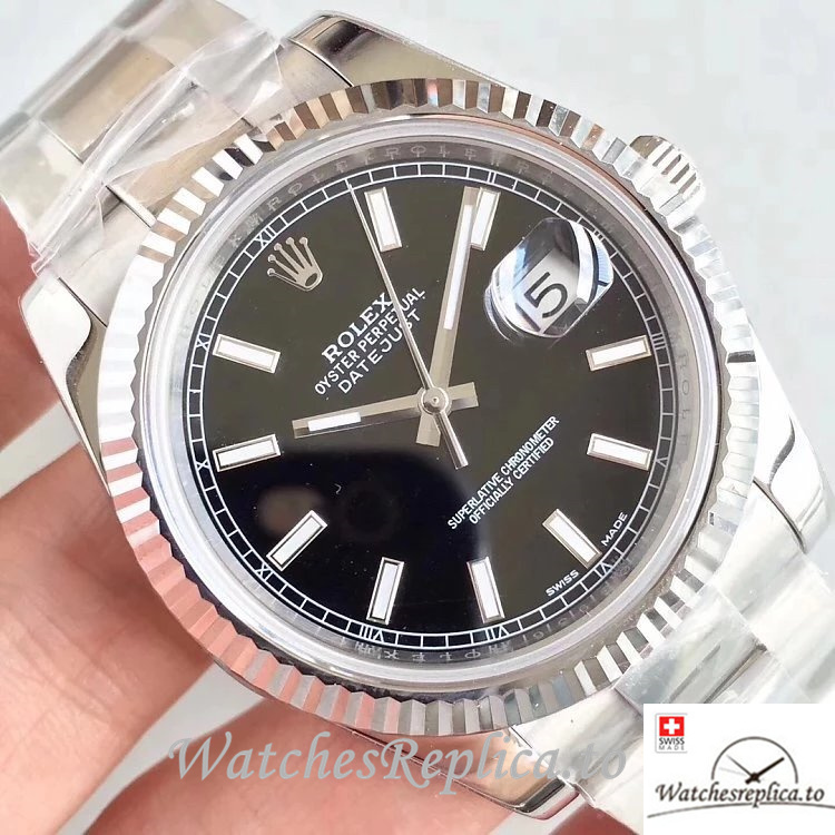 Swiss Rolex Datejust Replica 116234 Stainless steel strap 36MM - WatchesReplica.is
