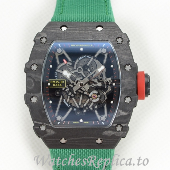 Richard Mille Replica RM35-01 Canvas strap 50MM - WatchesReplica.is