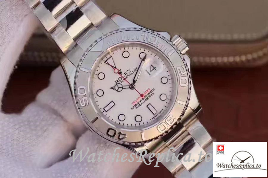 Swiss Rolex Yacht Master Replica 116622 002 Silver Strap 40MM - WatchesReplica.is