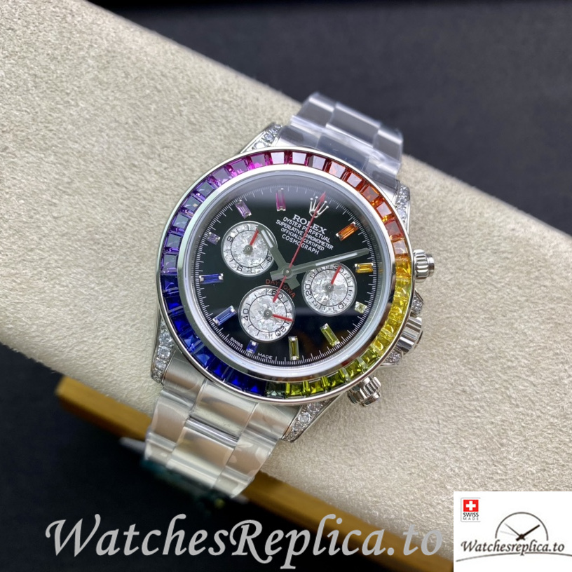 Swiss Rolex Daytona 116598RBOW Replica Stainless steel strap 40MM - WatchesReplica.is