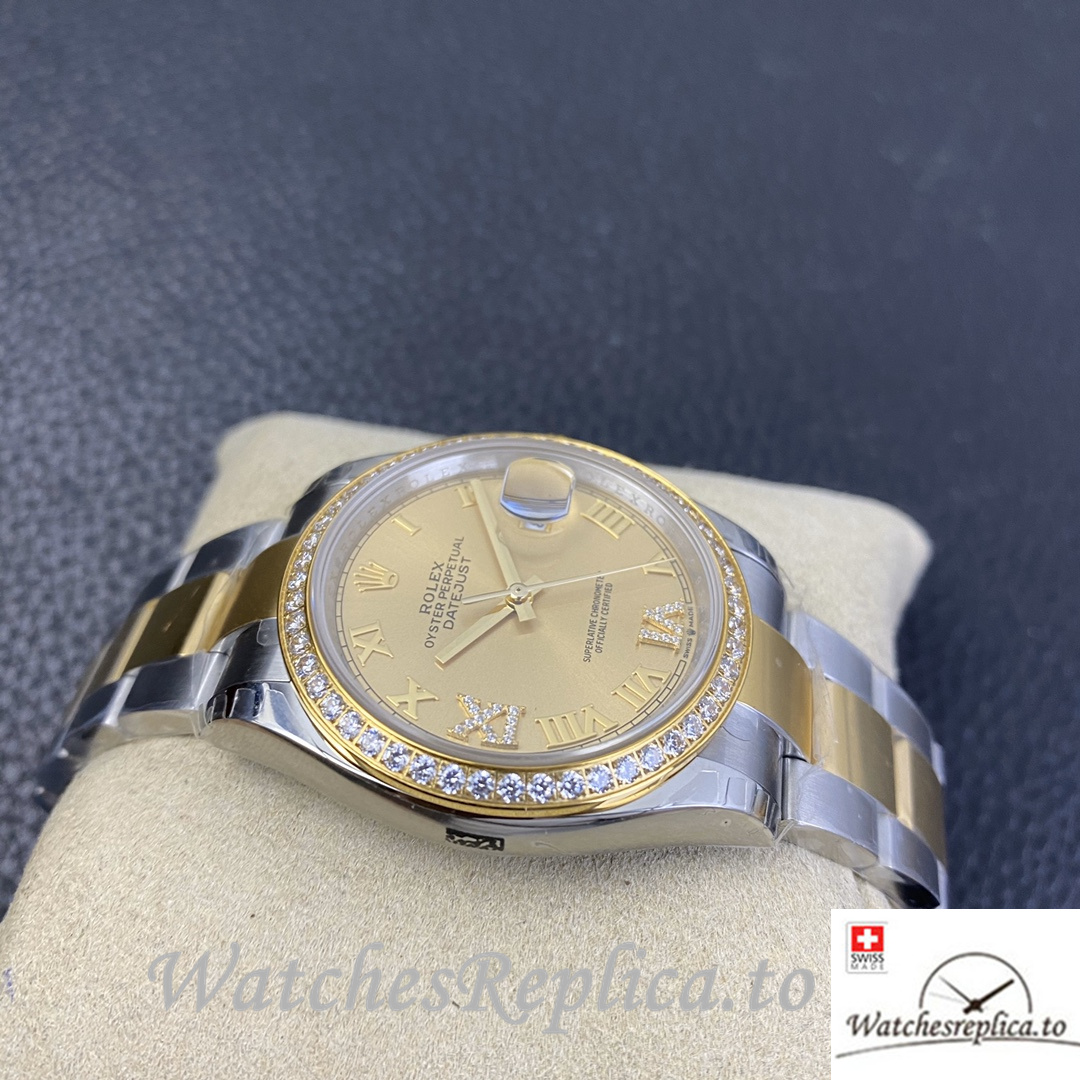 Swiss Rolex Datejust Replica 126233 Stainless steel strap 36MM - WatchesReplica.is