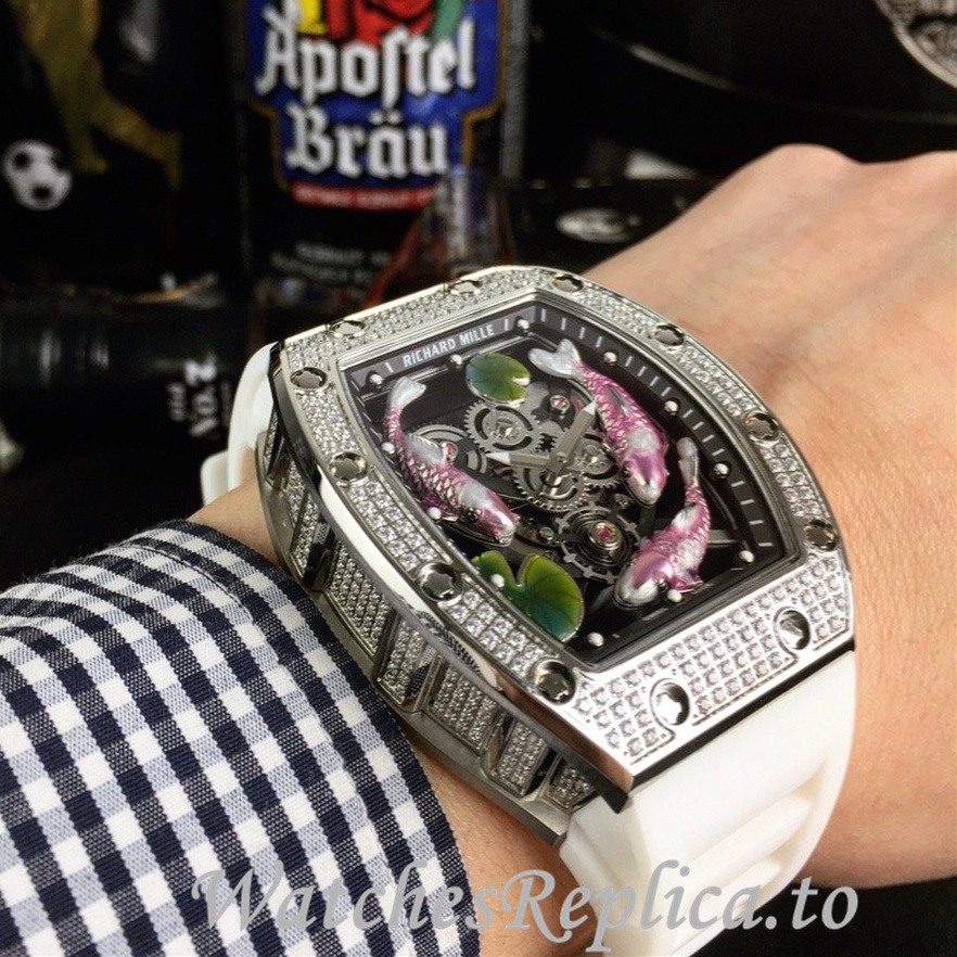 Richard Mille Replica RM57-01 Rubber strap 50MM - WatchesReplica.is