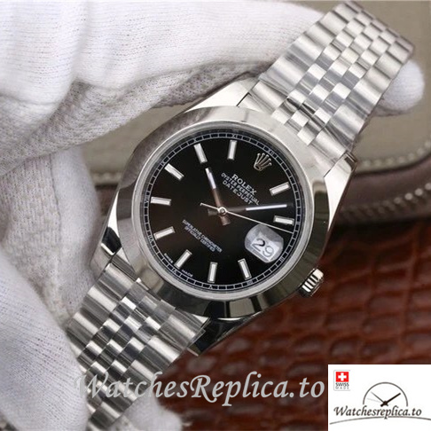 Swiss Rolex Datejust Replica 126300-0012 Stainless steel strap 41MM - WatchesReplica.is