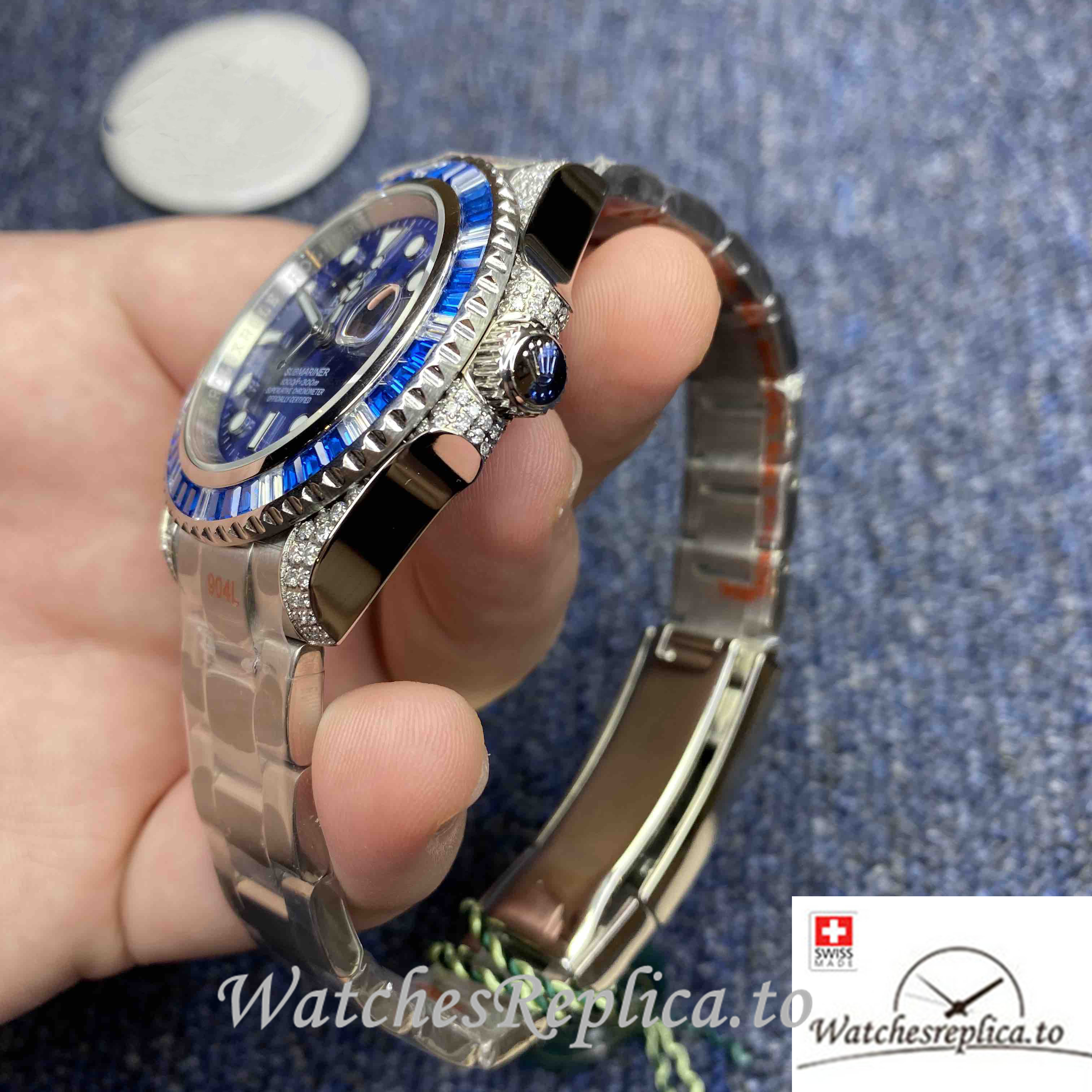 Swiss Rolex Submariner Replica 116659 SABR White Gold strap 40MM - WatchesReplica.is