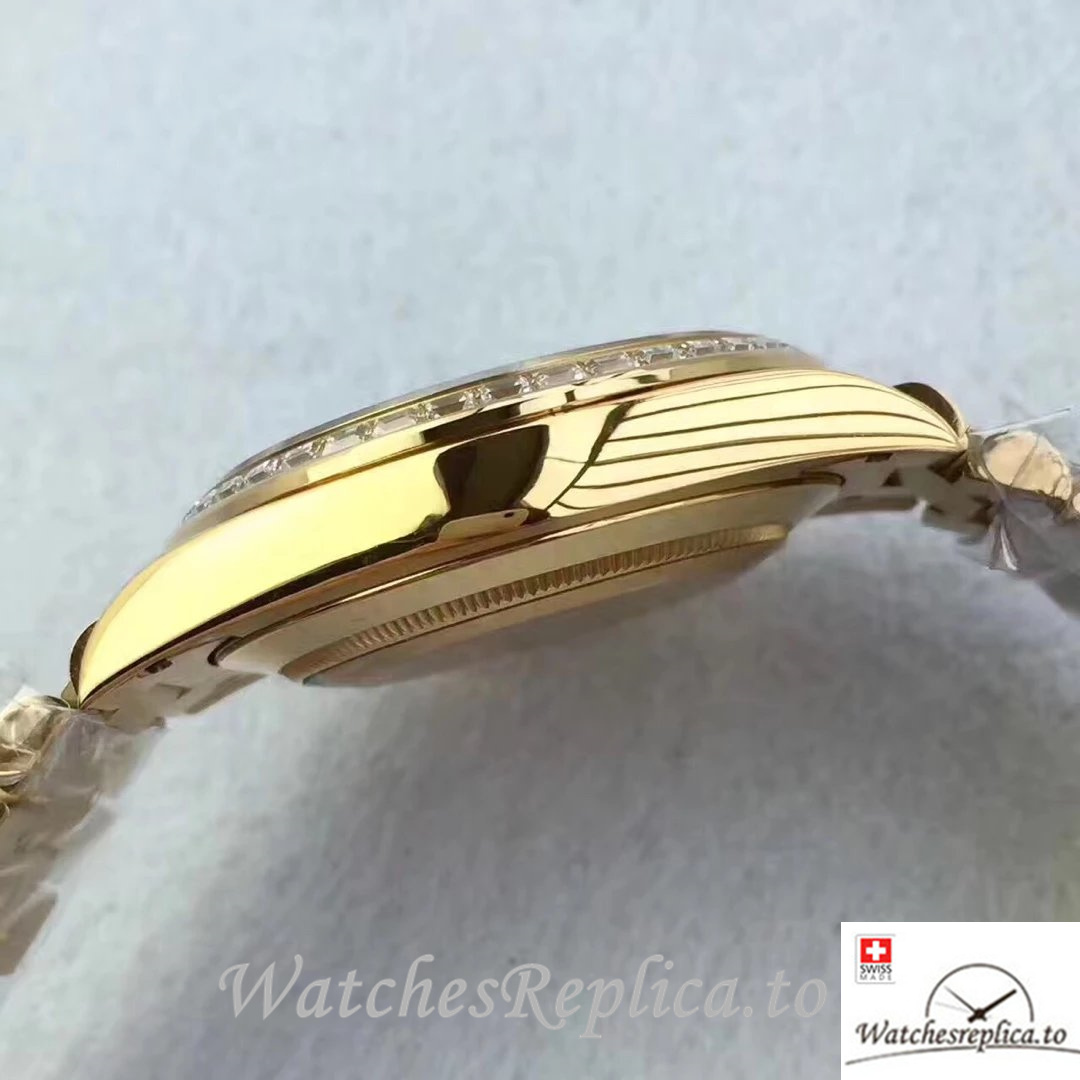 Swiss Rolex Day-Date Replica 228398 Yellow Gold strap 40MM - WatchesReplica.is