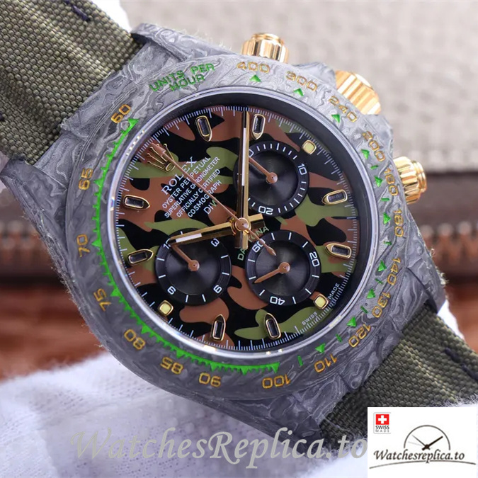 Swiss Rolex Daytona Replica Canvas strap 40MM - WatchesReplica.is
