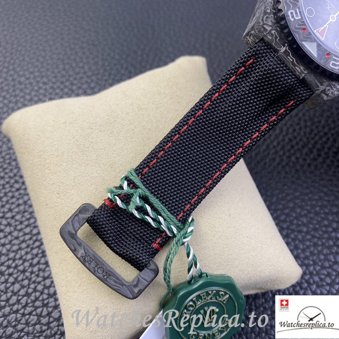 Swiss Rolex GMT Master Electro Carbon Carbon fiber strap 40MM - WatchesReplica.is