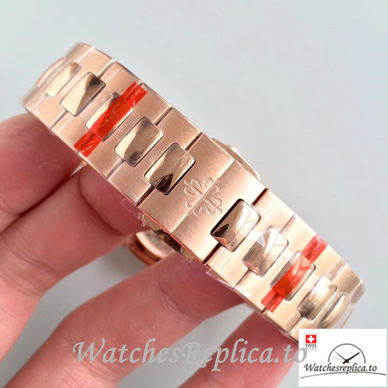 Swiss Patek Philippe Nautilus Ladies Replica 7118/1200R Diamonds Bezel 35.2MM - WatchesReplica.is