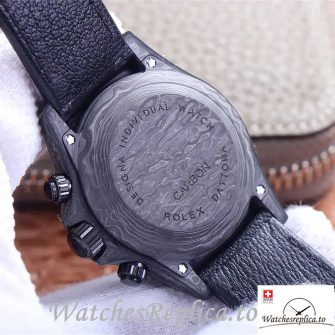 Swiss Rolex Daytona Replica Leather strap 40MM - WatchesReplica.is