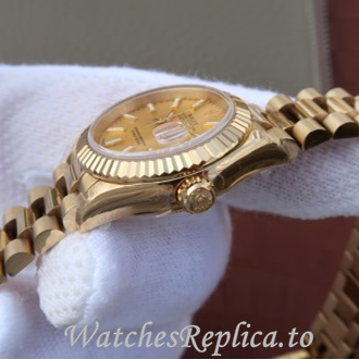 Swiss Rolex Datejust Replica 178278 Yellow Gold strap 31MM - WatchesReplica.is